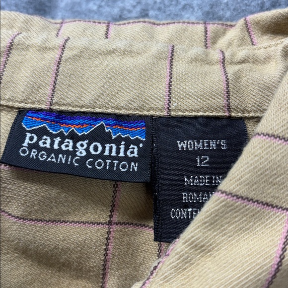 Patagonia Organic Cotton collar long sleeve button down shirt size 12 - Picture 10 of 10